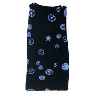 Vintage JGs Mad Lab Maxi Skirt Womens M 90's‎ Geometric Hand Painted Artsy USA